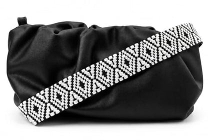 Purse Strap Replacement for Crossbody Bags & Handbags - color: Black White Geometric Diamond, size: 2 Inch Wide