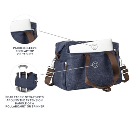 Travelpro Platinum Elite Carry on Soft Travel Underseat Tote Bag, Weekender, Overnight, Men and Women,16.5 Inch - color: True Navy Blue