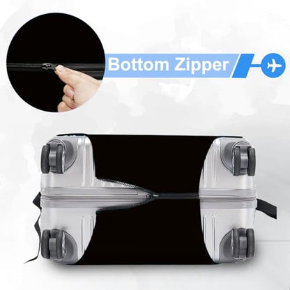 ANNA QUEEN Travel Luggage Cover Suitcase Protector Suitcase Cover Anti-Scratch,Stretchable Luggage Travel Bag Cover Washable - color: Don't Touch Me-Blue, size: XL(fits 32-34Inch suitcase)