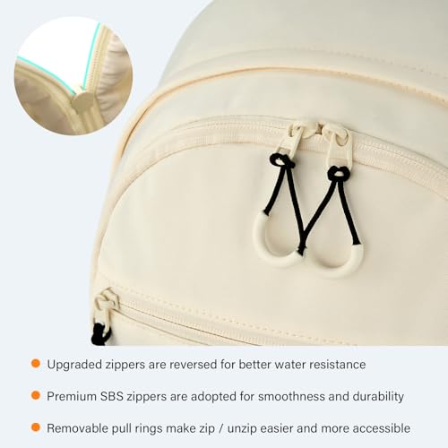 HanTrip 18 Inch Carry on Travel Backpack with Lots of Pockets, Offwhite - color: Offwhite, size: 18 Inch