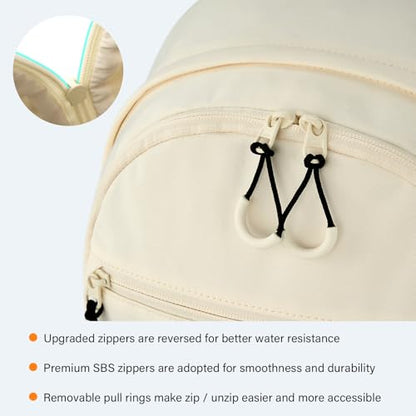 HanTrip 18 Inch Carry on Travel Backpack with Lots of Pockets, Offwhite - color: Offwhite, size: 18 Inch