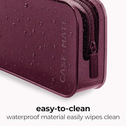 Case-Mate Jelly Makeup Bag - Waterproof Zipper Pouch - Mulberry - color: Mulberry