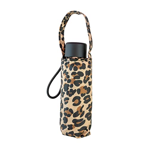 totes Kompakter Regenschirm mit automatischem Öffnen und Schließen, mit NeverWet und Sonnenschutz - color: Leopard, size: One Size