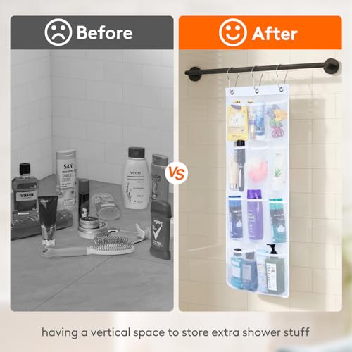 Lifewit Mesh Shower Caddy, 11 Pockets Hanging Bathroom Organizer, 2 Pack - size: 17" x 34"