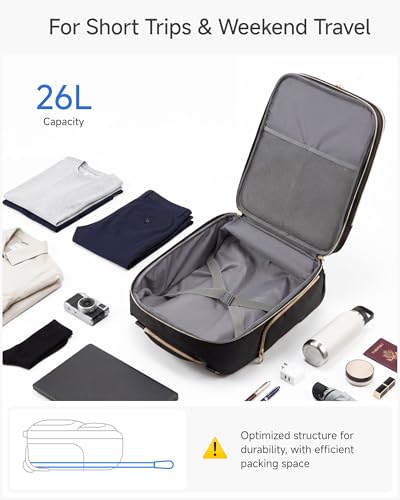 LUGGEX Underseat Carry On Bag, Cream White, 16" - color: Cream White, size: Underseat 16 inch