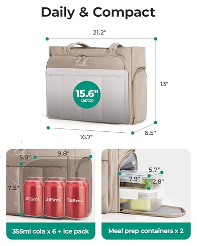 BAGSMART 여성용 퍼퍼 토트백, 21L/26L 작업용 토트 숄더 핸드백 - color: 블랙-2., size: L