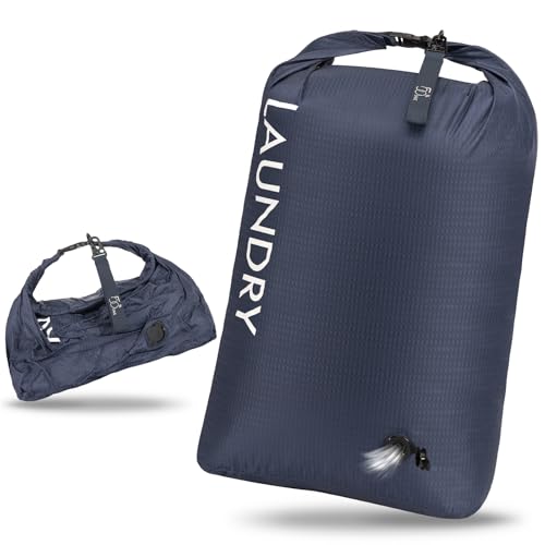 Travel Laundry Bag, Vacuum Compression Dirty Clothes Travel Bag - color: Navy Blue, size: Medium