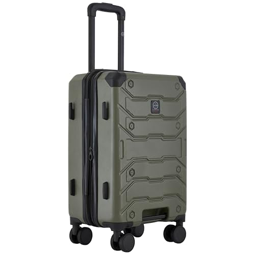 Wrangler ATG Trailway Expandable Hardside Luggage, Winter Moss, 22" Carry-On - color: Winter Moss