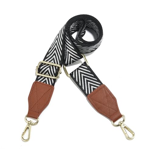 LEMEDE Purse Strap Replacement Crossbody 1.5" Wide Shoulder Strap Adjustable Straps Handbag Strap Replacement Belts - color: Brown-38g-arrow-black