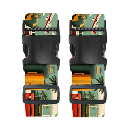 Nuxovilar Luggage Straps Set for Suitcase 1.96x90.5in Polyester - color: YLU10340, size: 1.96"x90.5"