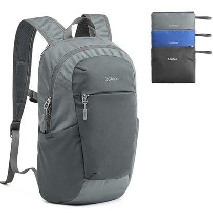 G4Free 18L Lightweight Packable Hiking Backpack for Men Women - color: Grey