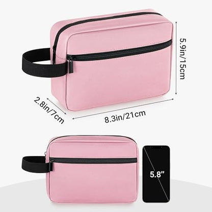 Elviros Hanging Toiletry Bag, Travel Makeup Dopp Kit, Small, Pink - color: Pink, size: Small