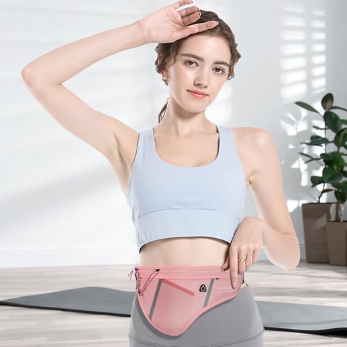SooGree Men Women Sports Running Waist Bag, Waterproof Fanny Packs with Adjustable Belt, Waist Fanny Pack Bag with Water Bottle Holde for Running Hiking Walking Biking - color: GSP8807-Gray
