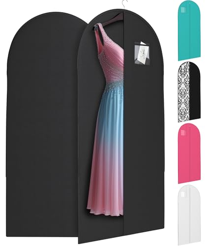 Black Suit, Dress and Gown Garment Travel Bags - 54" x 24" - with Large Window - color: Black With Large Square Window