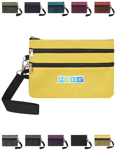 Peicees World Travel Essentials Currency and Passport Organizers Cash Cards Tickets Holder RFID Blocking Wallet, Yellow - color: Yellow