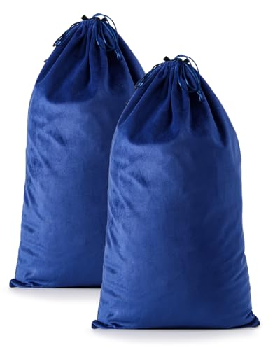 2 Pcs Shoe Bags for Travel, Large Boot Bag, Palace Blue, 21.2x13.3 Inch - color: Palace Blue, size: 21.2"x13.3"