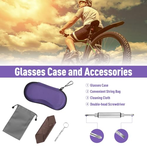 FINTIE Sunglasses Case, Hard EVA Shell Shockproof Sport Glasses Case - color: Voilet