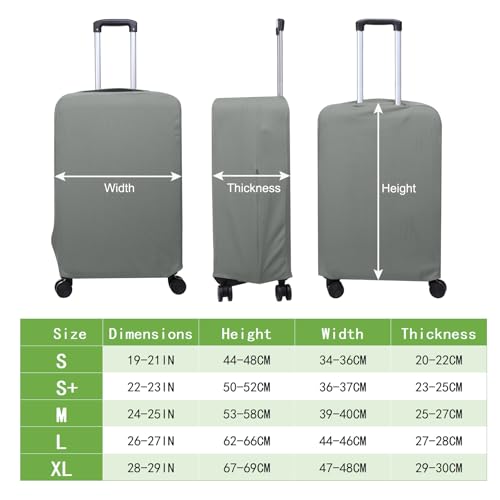 PATIKIL Luggage Cover 19-21 Inch Gray Scratch-Resistant Washable Elastic - color: Gray, size: 19-21 inch