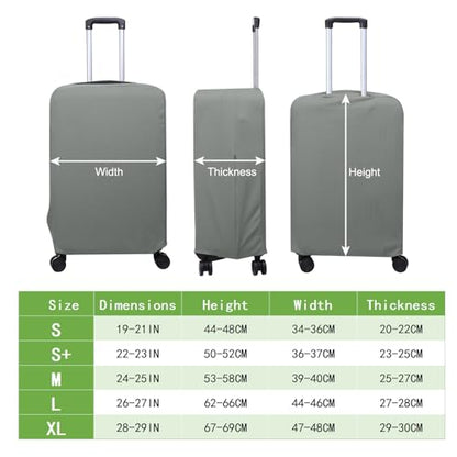PATIKIL Luggage Cover 19-21 Inch Gray Scratch-Resistant Washable Elastic - color: Gray, size: 19-21 inch