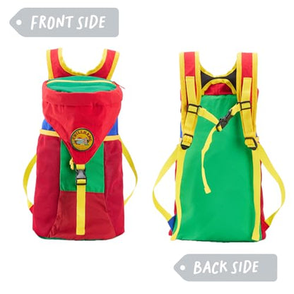 Packable 18L Hiking Daypack, Lightweight for Men/Women. Foldable, Water-Resistant, Small Backpack Color Block. (Red) - color: Red