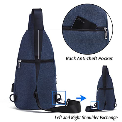 Seoky Rop Small Sling Bag Crossbody for Men Women One Strap Shoulder Cross Body Bag Sling Backpack for Travel - color: Blue