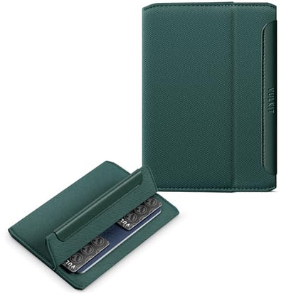 VULKIT RFID Passport Holder Slim Design Pocket Fitted Passport Cover Magnetic Closure, Single Passport Design - color: Olive