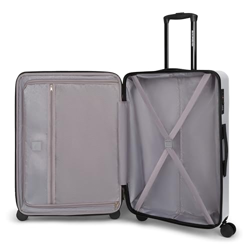 Quiksilver Rincon Suitcases Hardside Luggage with Spinner Wheels, Large 3-Piece Set (20/26/30) (Metallic Silver) - color: Metallic Silver