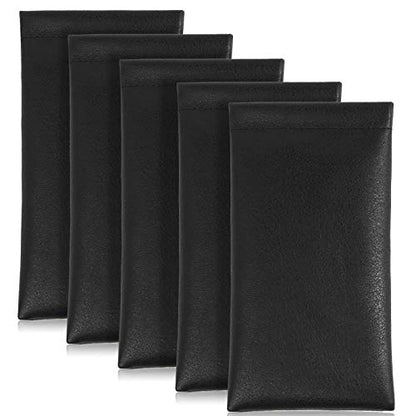 TRIUMPH VISION Eyeglass Case Glasses Case Soft Sunglass Pouch Sleeve 3 Pack - color: 5 Pack Black