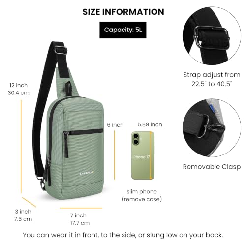 Sherpani Metro, Reversible Anti-Theft Sling Bag for Women - color: Aloe Mist