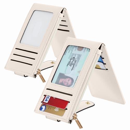 Chelmon Women's RFID Slim Card Holder Wallet - color: Beige