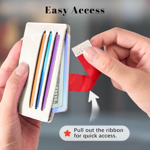 Airkit Small Slim ID Case, Womens Credit Card Holder Wallet, RFID Sleeve - color: White