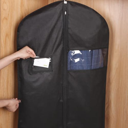 KEEGH 40 inch Suit Cover Bags for Men, Black Garment Bags (Set of 10) - size: 40"-10pcs