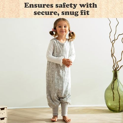 Toddler Sleep Sack with Feet, 2-3T, 1-Pack - color: Grey Stars (1 Pack), size: 2-3T