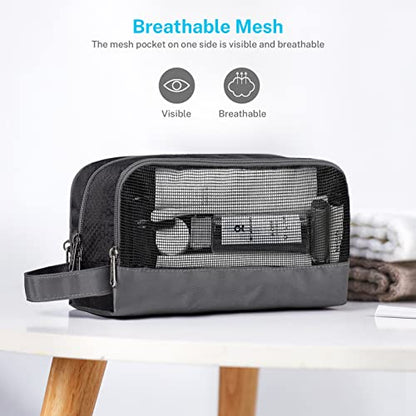 Gonex Travel Toiletry Bag for Men, Water Resistant Dopp Kit for Toiletries - color: Black