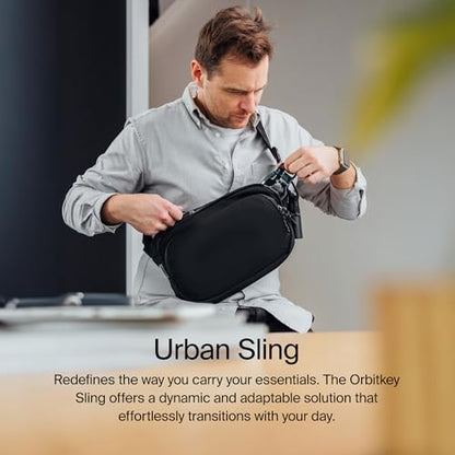 orbitkey Urban Sling Plus Crossbody Bag - Black - color: Black, size: Urban Sling Plus