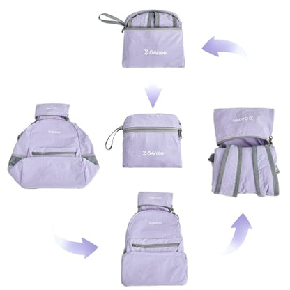 G4Free 20L Small Packable Travel Hiking Backpack for Men Women - color: Light Purple, size: 20L