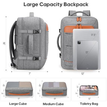 7 Piece luggage sets with YKK Zipper 20/24/28" with Backpack - color: Silver Gray, size: 7 piece set (20/24/28inch)
