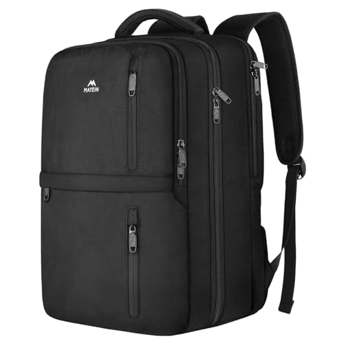 MATEIN Extra Large 45L Travel Backpack, Airline Approved 18 Inch Backpack - color: Black, size: XX-Large
