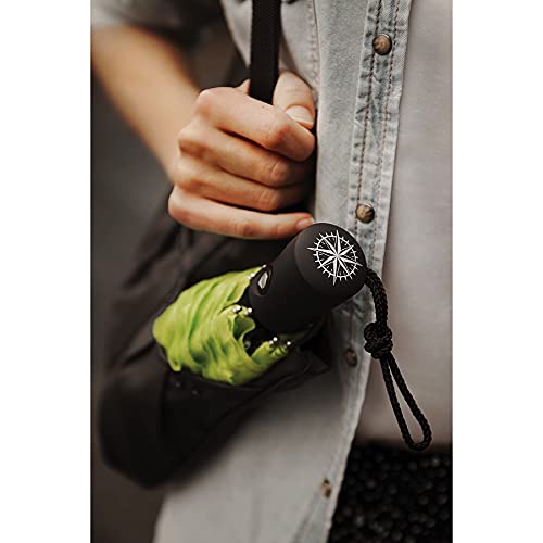 Lewis N. Clark Travel Umbrella: Windproof & Water Repellent Fabric, Automatic Open Close & 1 Year Warranty, Orange - color: Orange