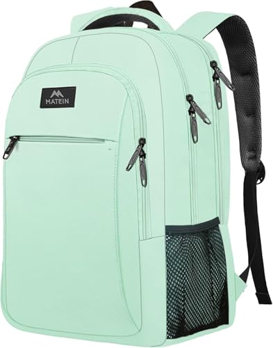 MATEIN Mint Green Travel Laptop Backpack, 15.6 Inch Computer Bag for Women - color: Mint Green, size: 15.6 Inch