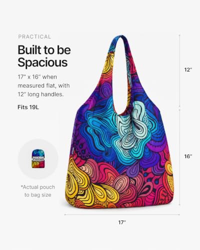 Nanobag Standard 19L Tote Foldable Packable Reusable Grocery Shopping Bag - color: Navy