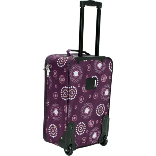 HomeStock Expandable 2-Piece Softside Spinner Luggage Set, Purple