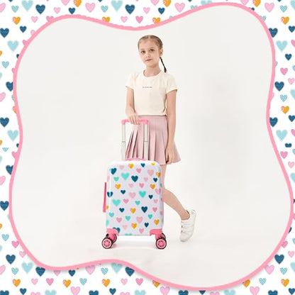 Kids Luggage Set 2 piece Kids Suitcase with Spinner Wheels 16" Childrens Luggage for Girls With Wheels Hard Shell Luggage Sets Airline Approved - color: 4002