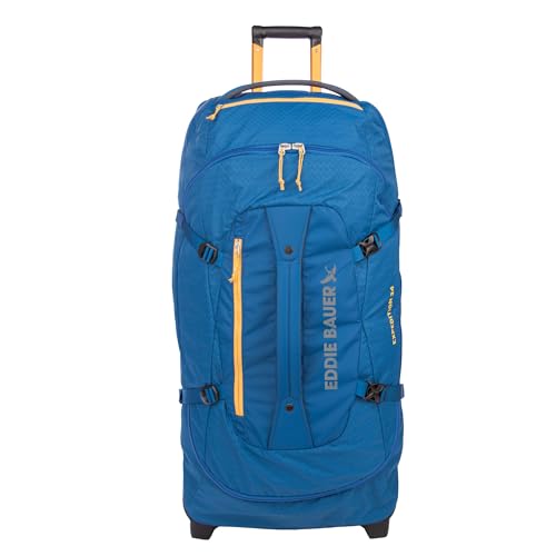 Eddie Bauer Expedition Rolling Duffel Bag with Wheels - True Blue, 34" - color: True Blue, size: 34" (Check-In)