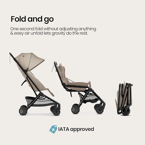 Mompush Velo Lightweight Travel Stroller Travel Bag Included - color: Chalk Beige, size: Stroller+Travel Bag