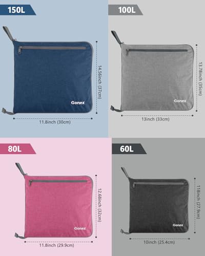 Gonex 60L Foldable Travel Duffle Bag with Shoe Compartment, Lightweight - color: Dark Blue, size: 60L