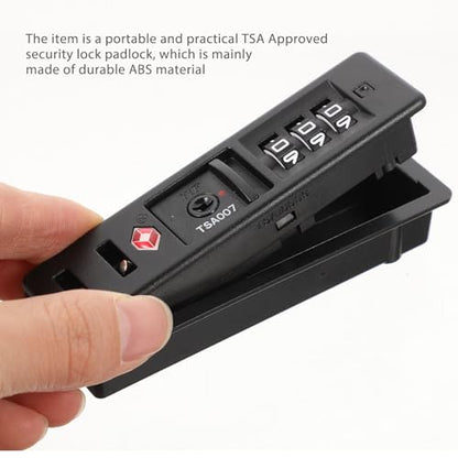 iplusmile Portable TSA Customs Code Lock - 3 Digits Self-Setting Combination Zipper Security Lock for Travel Luggage Essentials - Flush Mount for ABS/PC Hard Case