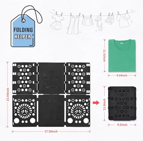 BoxLegend V3 Shirt Folder Board Tshirt Clothes Folding Board Durable Black - color: Black