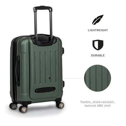 Kenneth Cole REACTION Renegade Luggage Expandable 8-Wheel Spinner Lightweight Hardside Suitcase, Cilantro, 3-Piece Set (20"/24"/28") - color: Cilantro, size: 3-Piece Set (20"/24"/28")