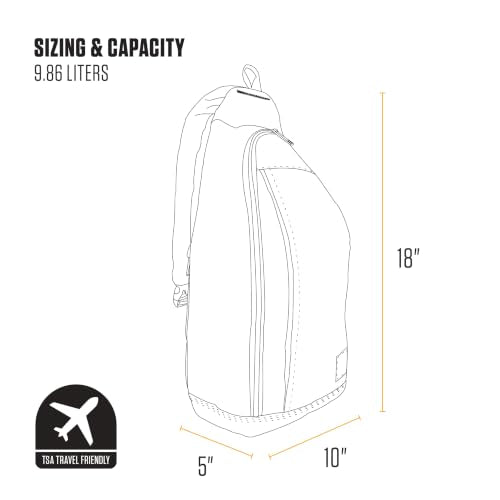 Carhartt Durable Sling Bag, Crossbody Backpack with Side Release Buckle, Tablet Sleeve and Adjustable Strap, Port, 10L - color: Port